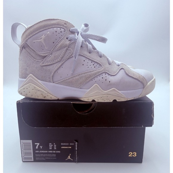 Jordan Other - Air Jordan 7 Retro GS Size 5.5Y White Grey DV2255-400 Youth Basketball Shoes